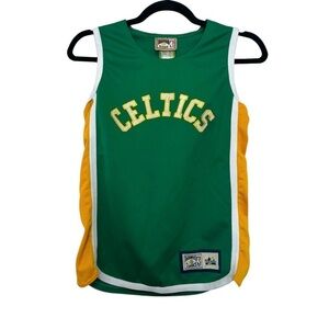 Majestic NBA Hardwood Classics‎ Boston Celtics Green & Yellow Basketball Jersey
